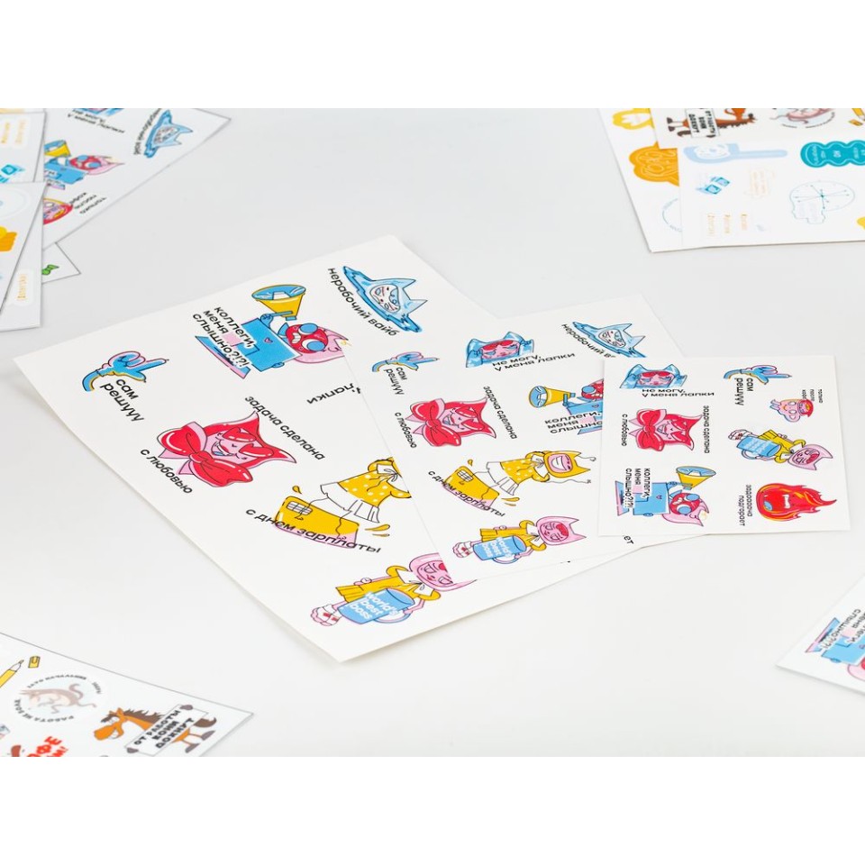 Наклейки бумажные Sticker Pack на заказ, S