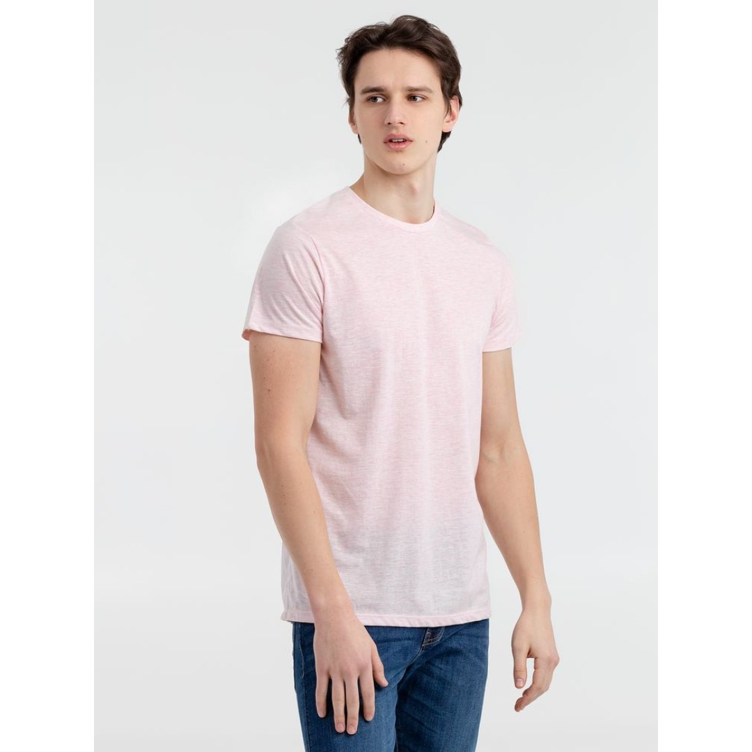 Футболка мужская приталенная Regent Fit розовый меланж, M