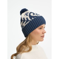 Шапка Wintertude, синяя с белым