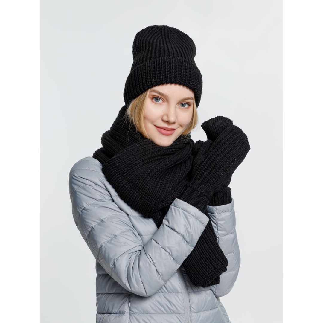 Варежки Nordkyn, черные, S/M