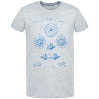 Футболка приталенная Old Patents. Wheel, голубой меланж, S