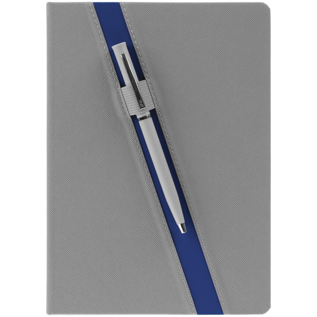 Ежедневник Rubikon на заказ, недатированный серо-синий
