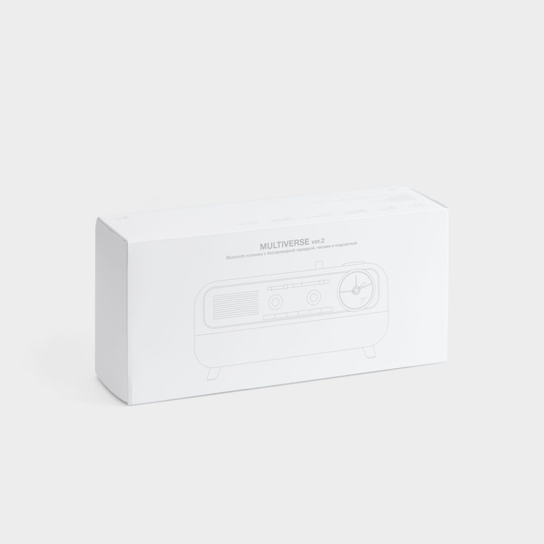 Bluetooth-колонка с беспроводной зарядкой, часами и подсветкой Multiverse, ver.2