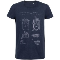 Футболка приталенная Old Patents. Lighter, синий меланж, S
