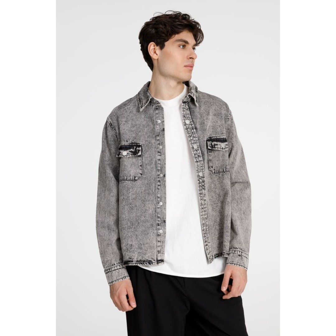 Куртка джинсовая O3, серая, размер XL/XXL