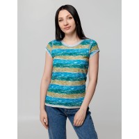 Футболка женская RAYET LADY двусторонняя, голубой/зеленый, S