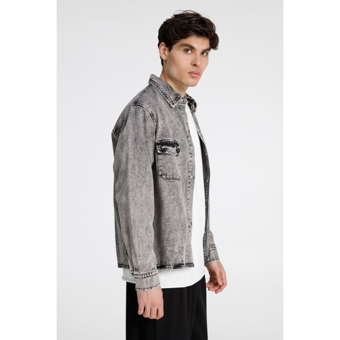 Куртка джинсовая O3, серая, размер XL/XXL