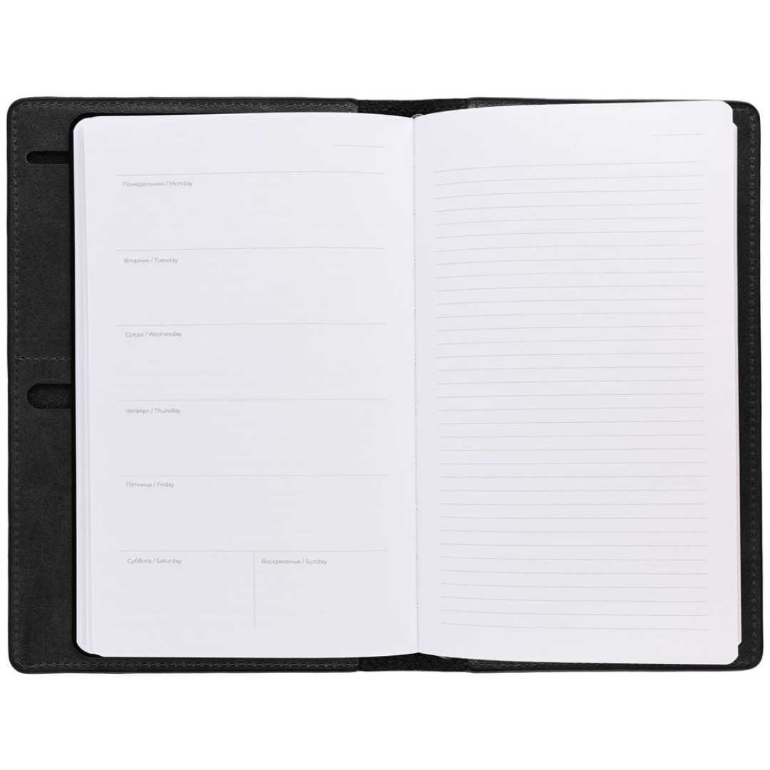 Еженедельник-портфолио Remini, недатированный, черный