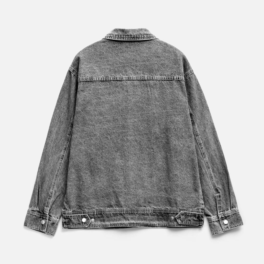 Куртка джинсовая O2, серая, размер 3XL/4XL