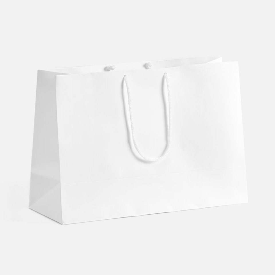 Пакет бумажный с ламинацией Lami Tote M, белый