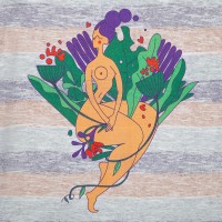 Футболка женская «Амазонка» двусторонняя, оранжевый/фиолетовый, S