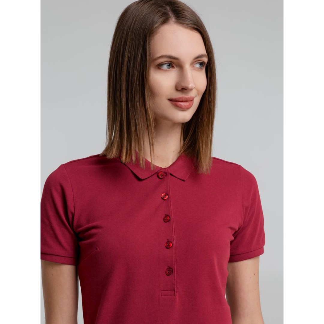 Рубашка поло женская Neptune вишнево-красная, XL