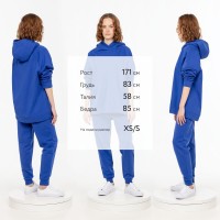 Худи унисекс H1, синее, размер XS/S