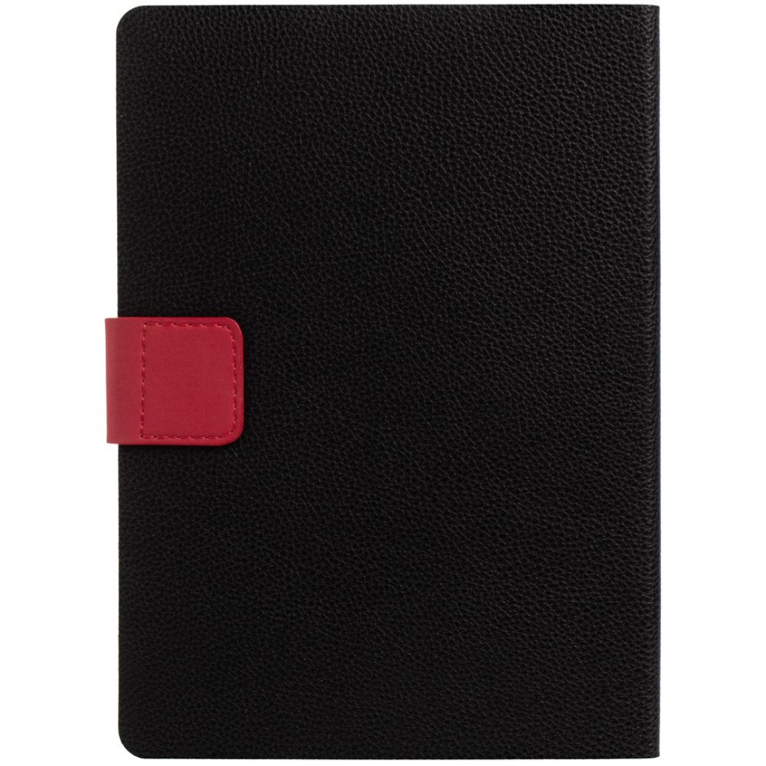 Ежедневник Boom, недатированный, черный с красным