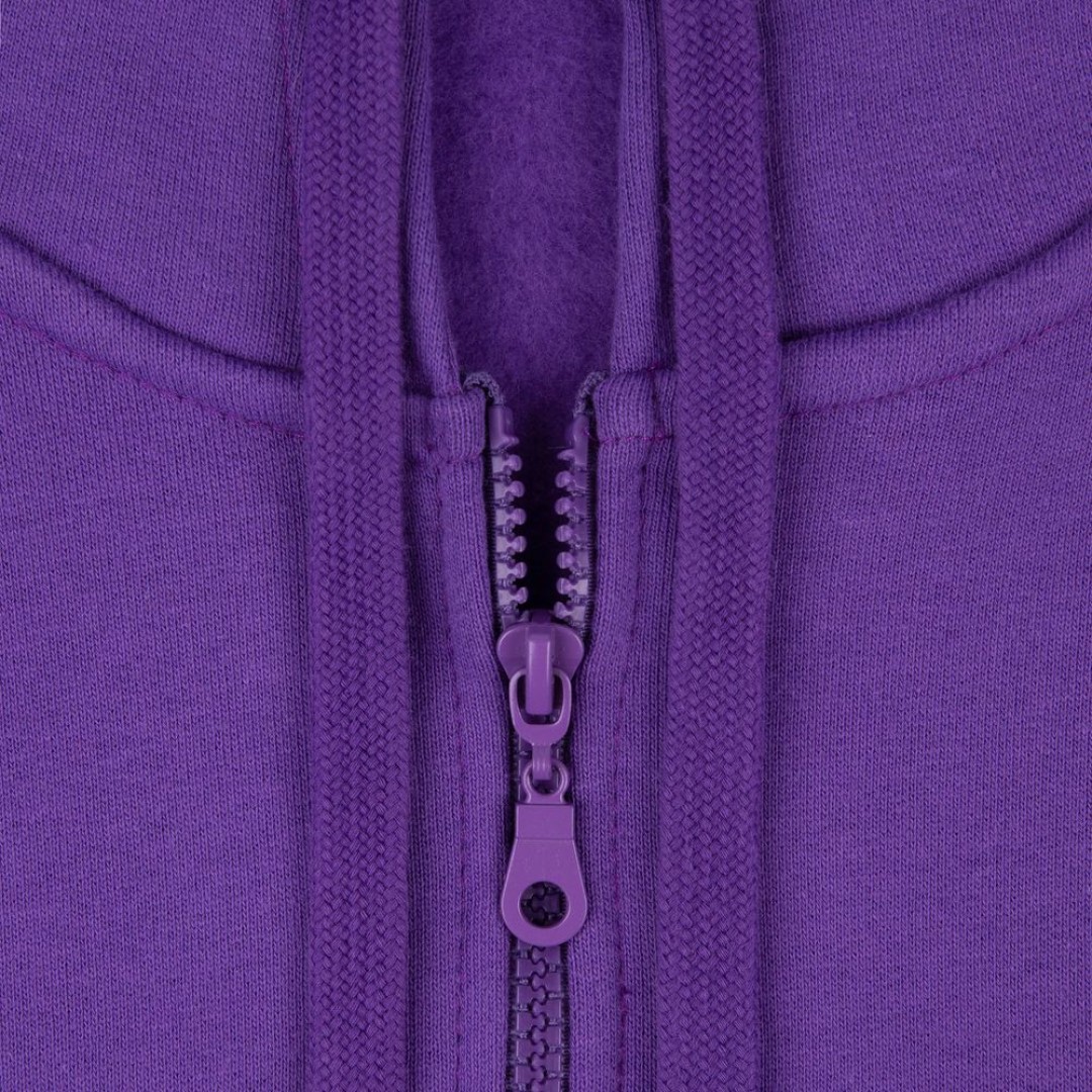 Толстовка на молнии с капюшоном Siverga Heavy 2.0, фиолетовая, размер XS