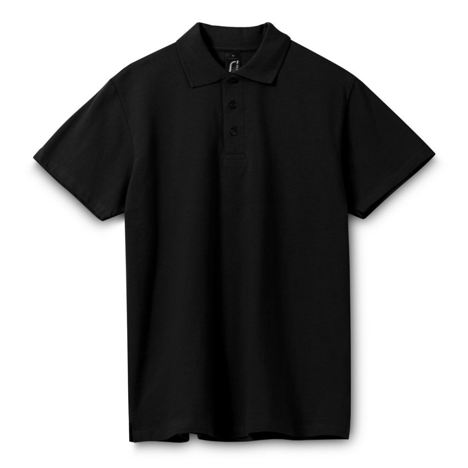 Рубашка поло мужская Spring 210 черная, M
