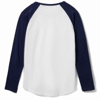 Футболка женская с длинным рукавом Milky LSL белая с темно-синим, S