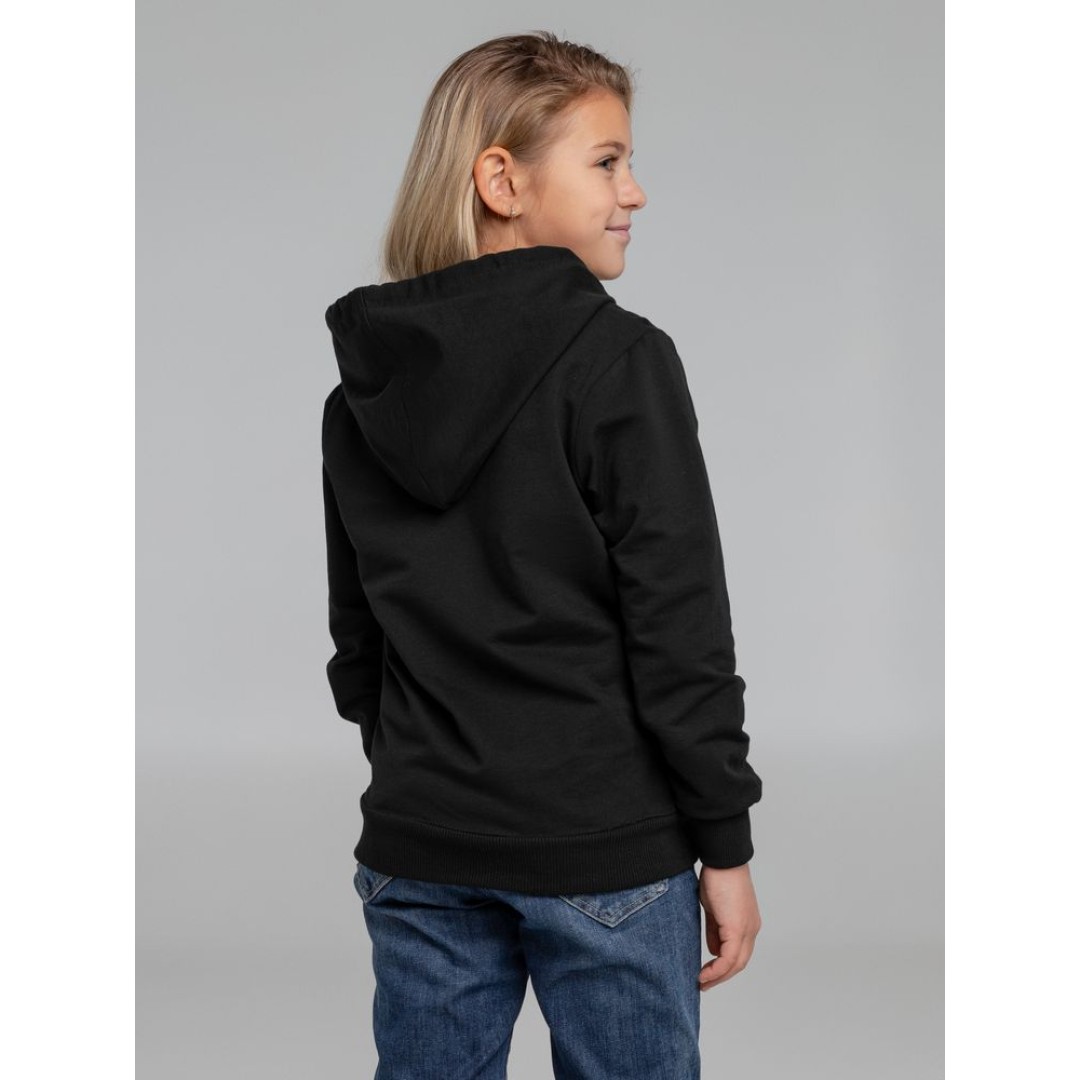Толстовка с капюшоном детская Kirenga Kids, черная, 6 лет