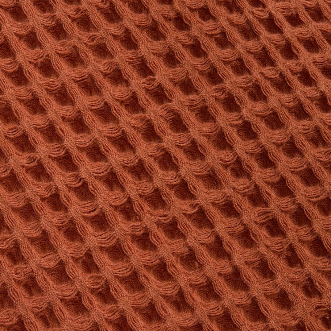 Плед вафельный Elenglect, оранжевый