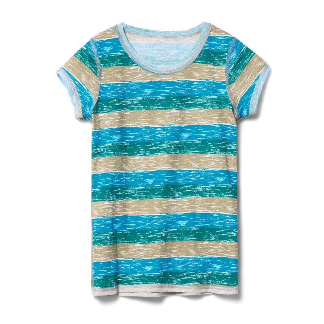 Футболка женская RAYET LADY двусторонняя, голубой/зеленый, S