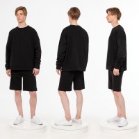 Свитшот унисекс S2, черный, размер XS/S