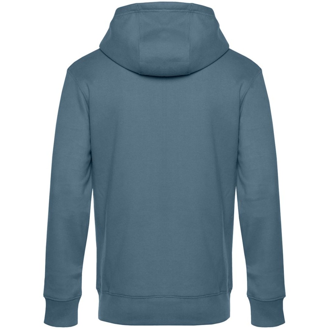 Толстовка с капюшоном унисекс King, серо-синяя