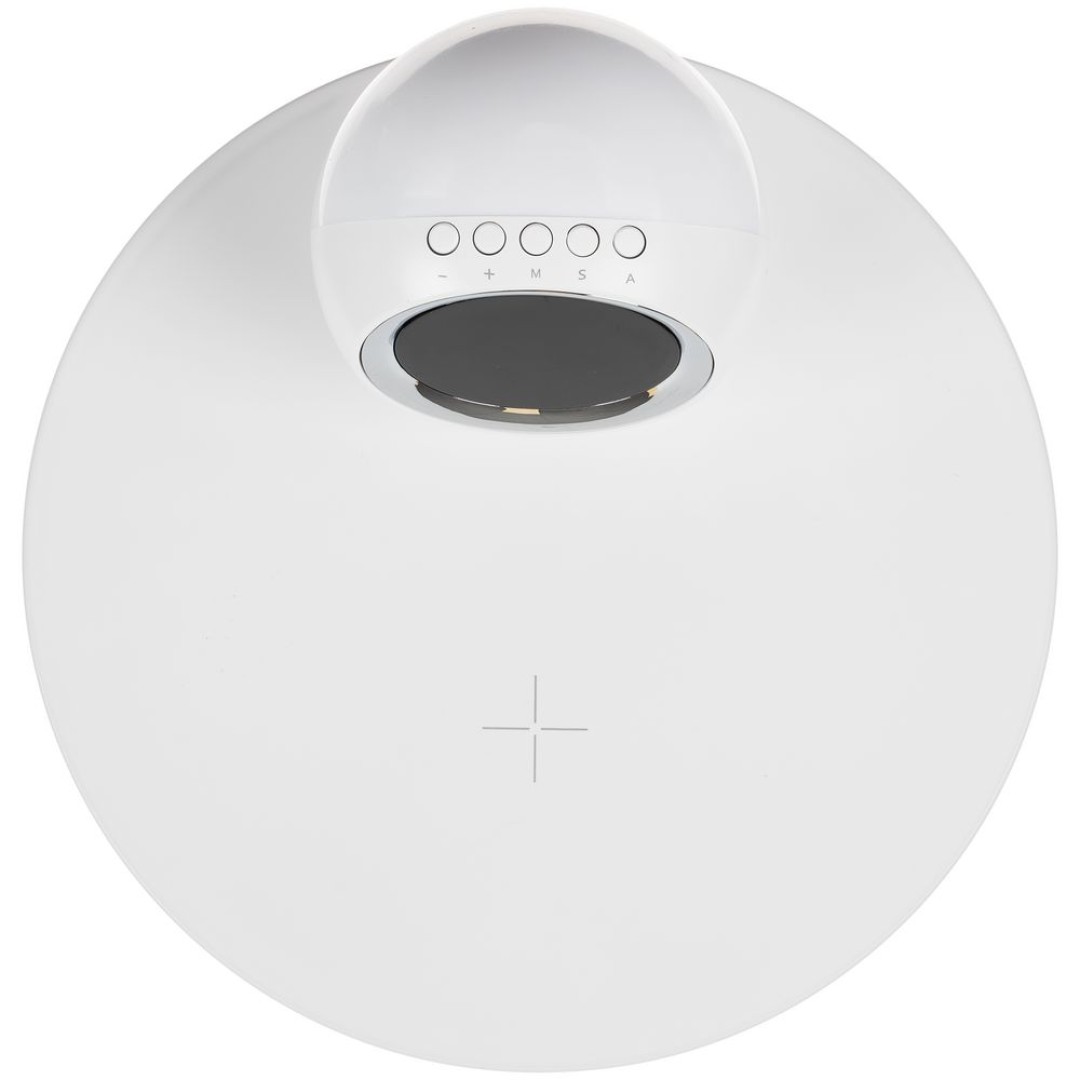 Станция беспроводной зарядки с часами и подсветкой GlobeBee, белая