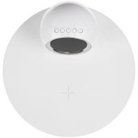 Станция беспроводной зарядки с часами и подсветкой GlobeBee, белая