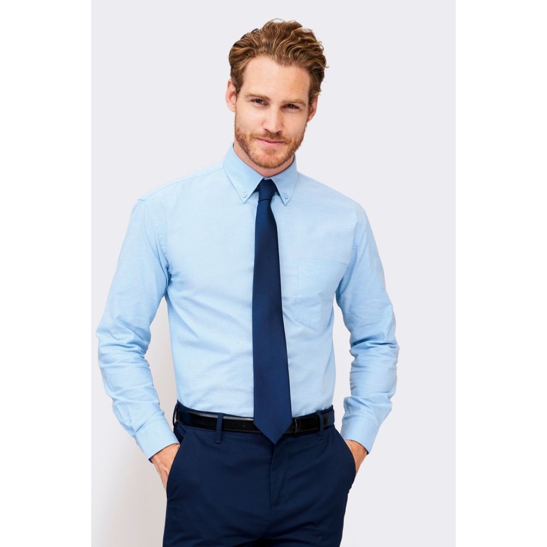 Рубашка мужская с длинным рукавом Boston белая, M