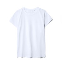 Футболка женская T-bolka Stretch Lady, белая (холодный оттенок)