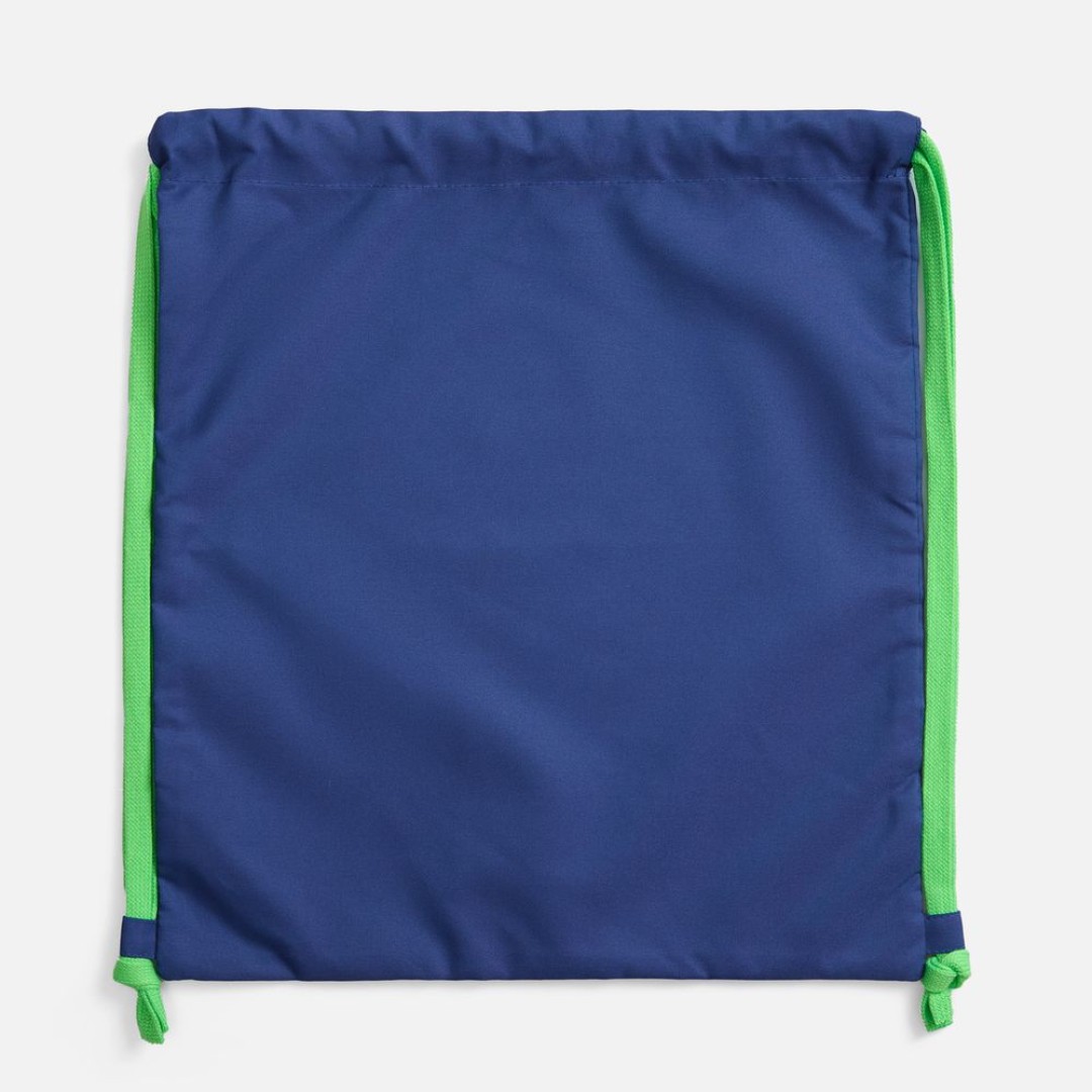 Рюкзак B3, синий с зелеными лямками