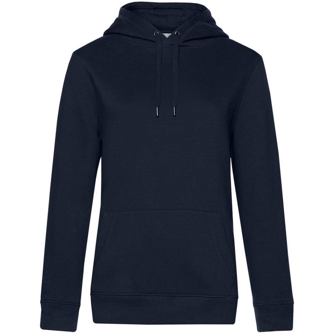 Толстовка с капюшоном женская Queen, темно-синяя, L