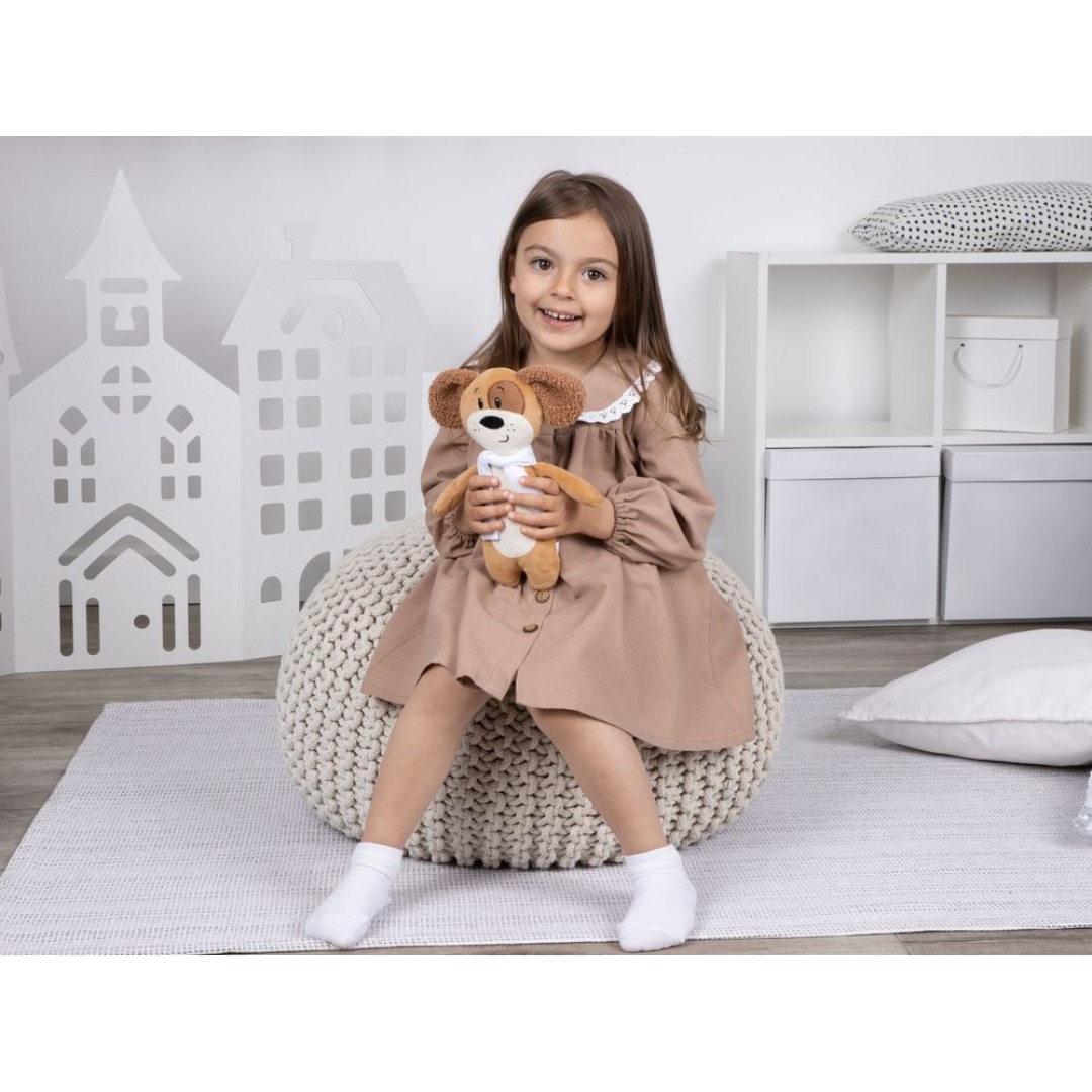 Мягкая игрушка Beastie Toys, собачка с белым шарфом