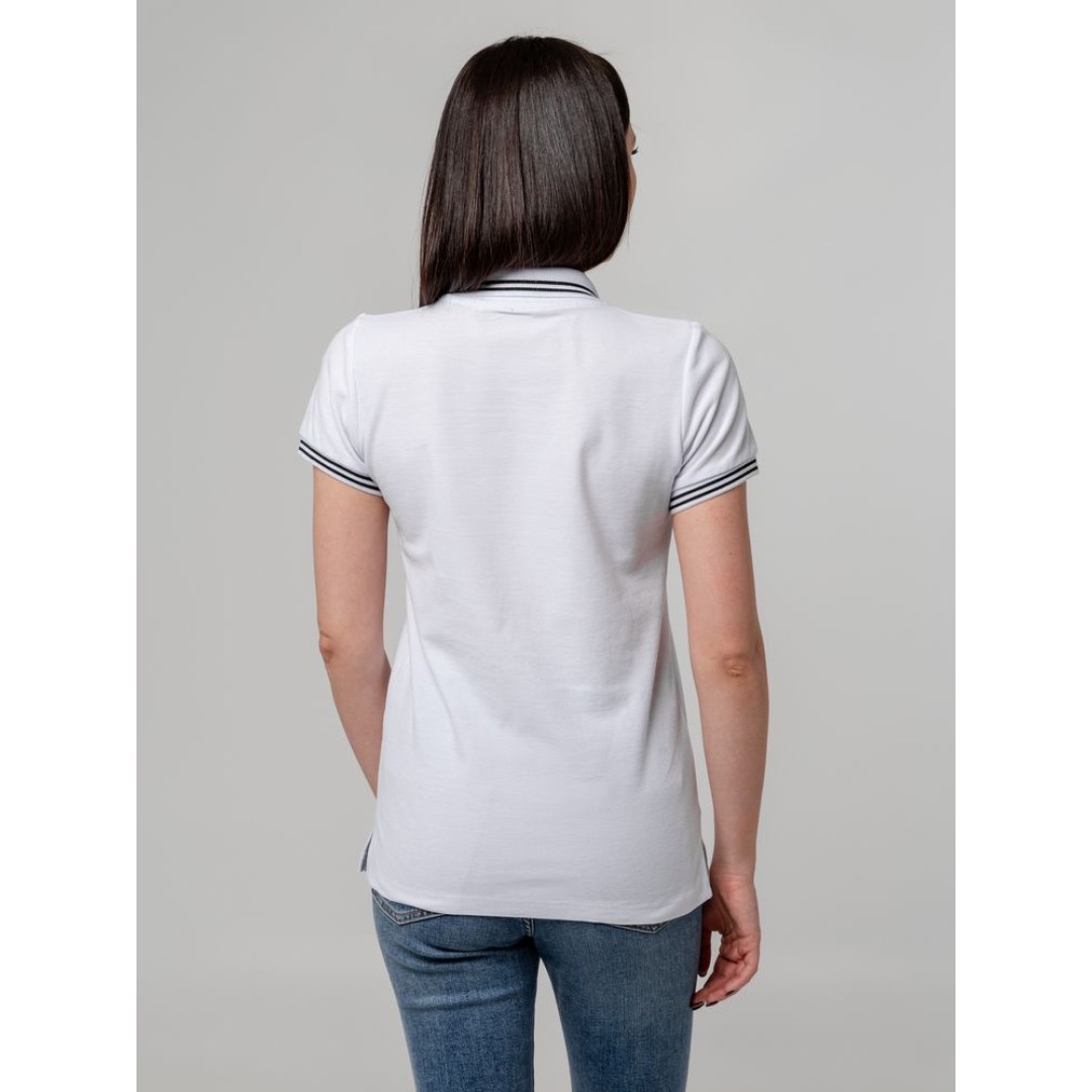 Рубашка поло женская Virma Stripes Lady, белая, XL