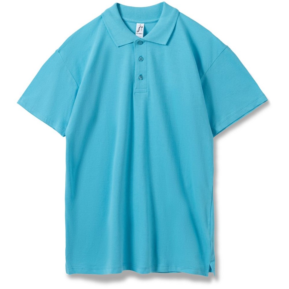 Рубашка поло мужская Summer 170 бирюзовая, XL