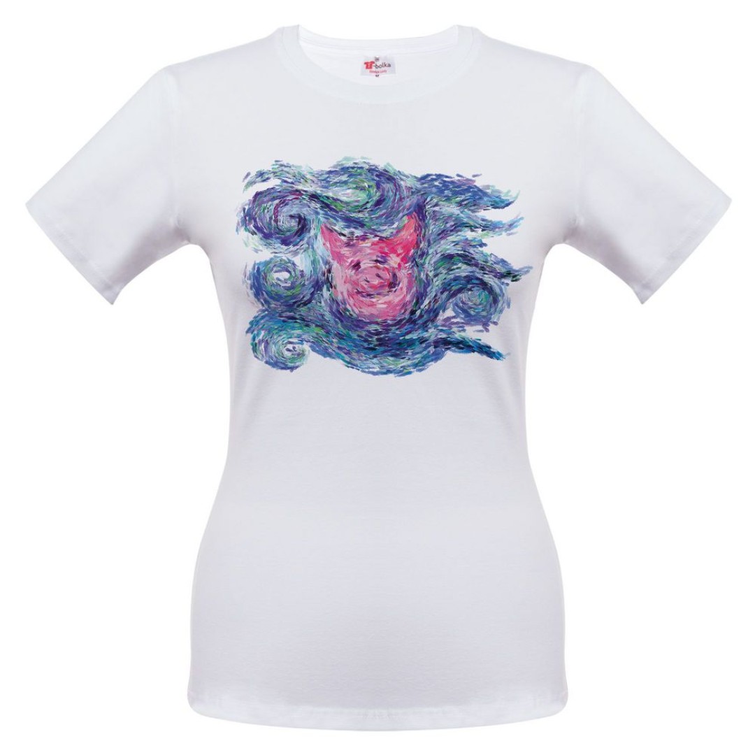 Футболка женская «Ван-Пиг», белый, S