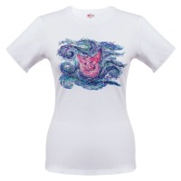 Футболка женская «Ван-Пиг», белый, S