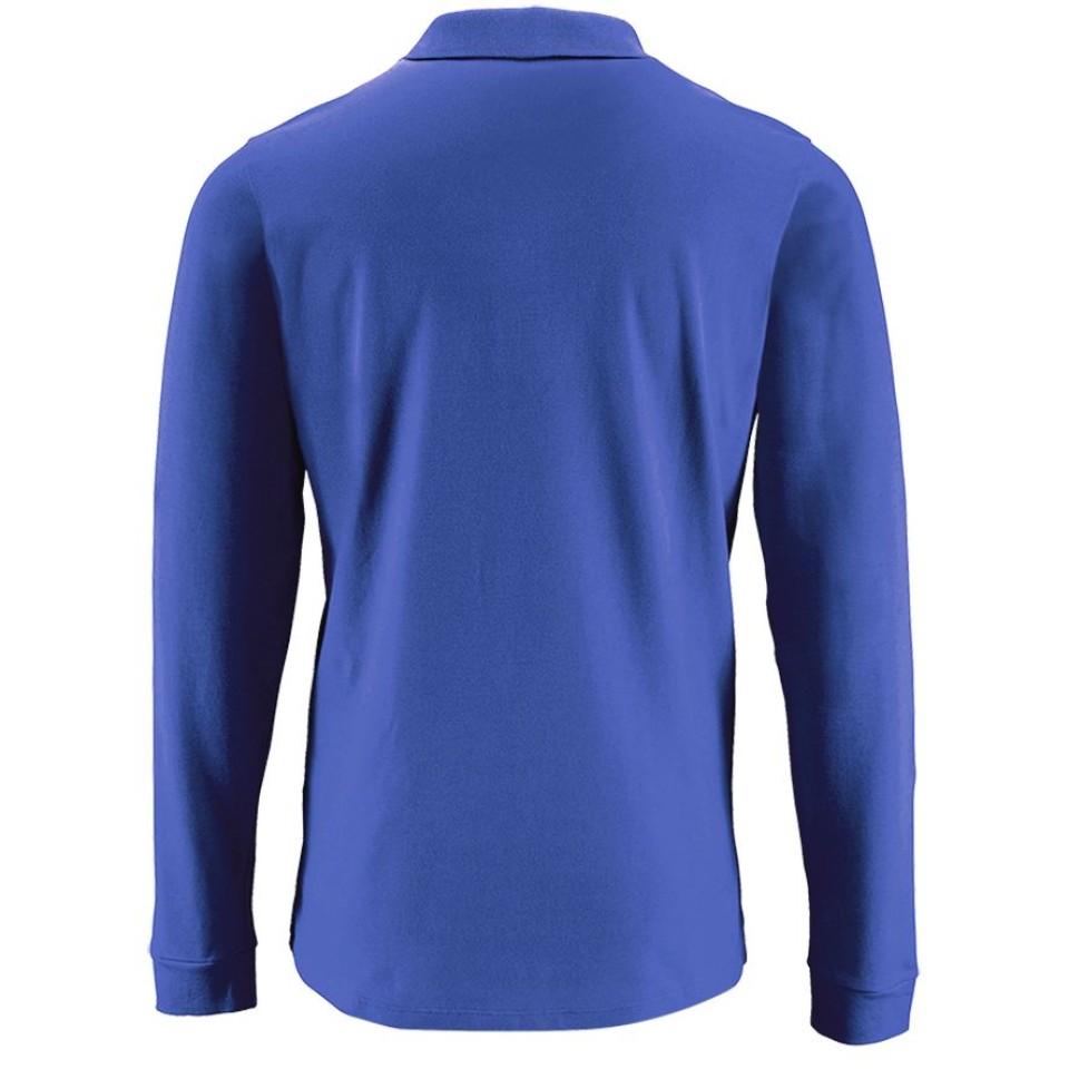 Рубашка поло мужская с длинным рукавом Perfect LSL Men ярко-синяя, 3XL