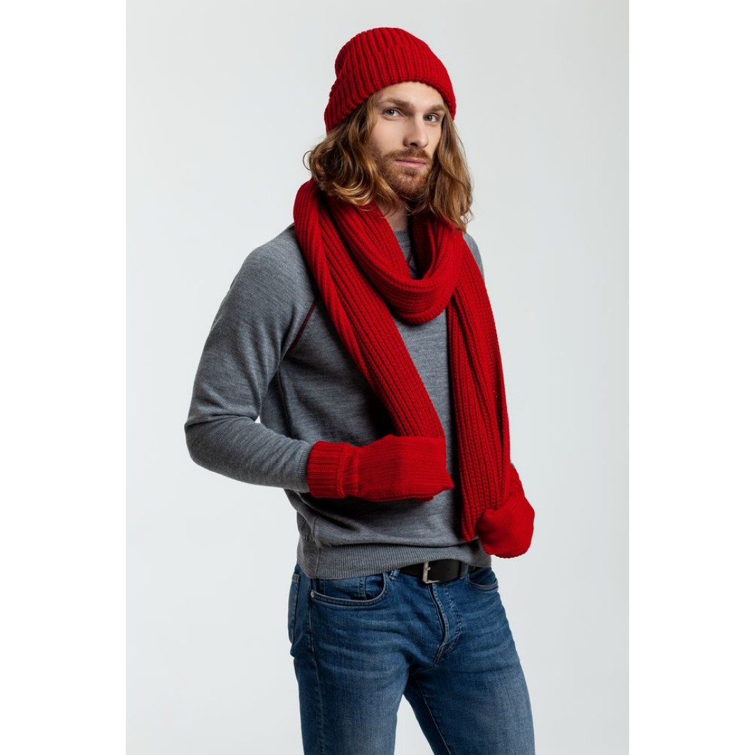 Варежки Nordkyn, глубокий красный, размер S/M