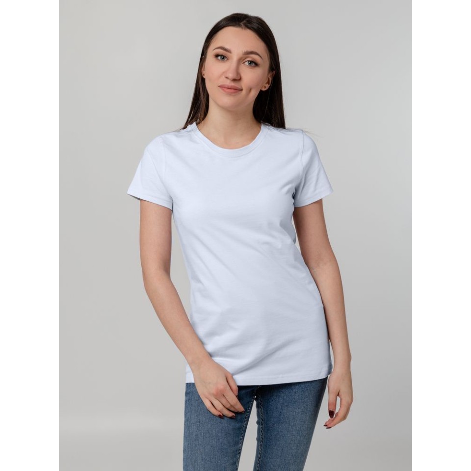 Футболка женская T-bolka Stretch Lady, белая (холодный оттенок)