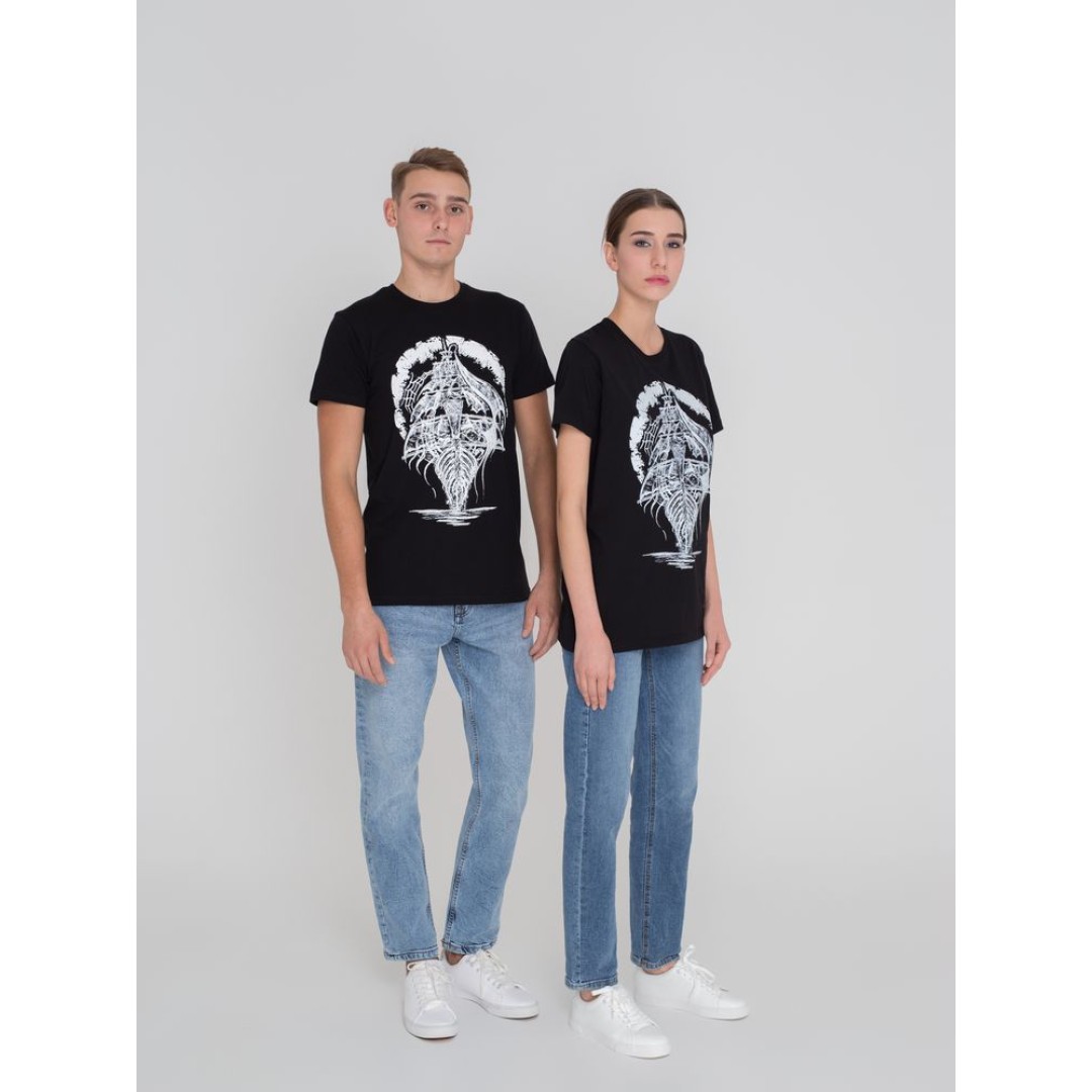 Футболка «Летучий Голландец», черная, XS