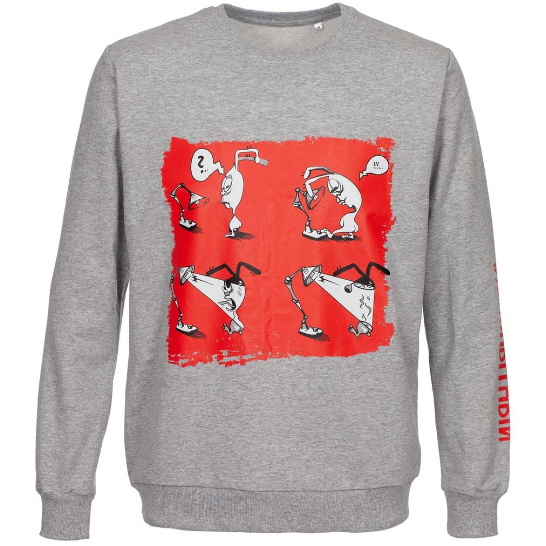 Толстовка «Яжопытный», серый меланж, S