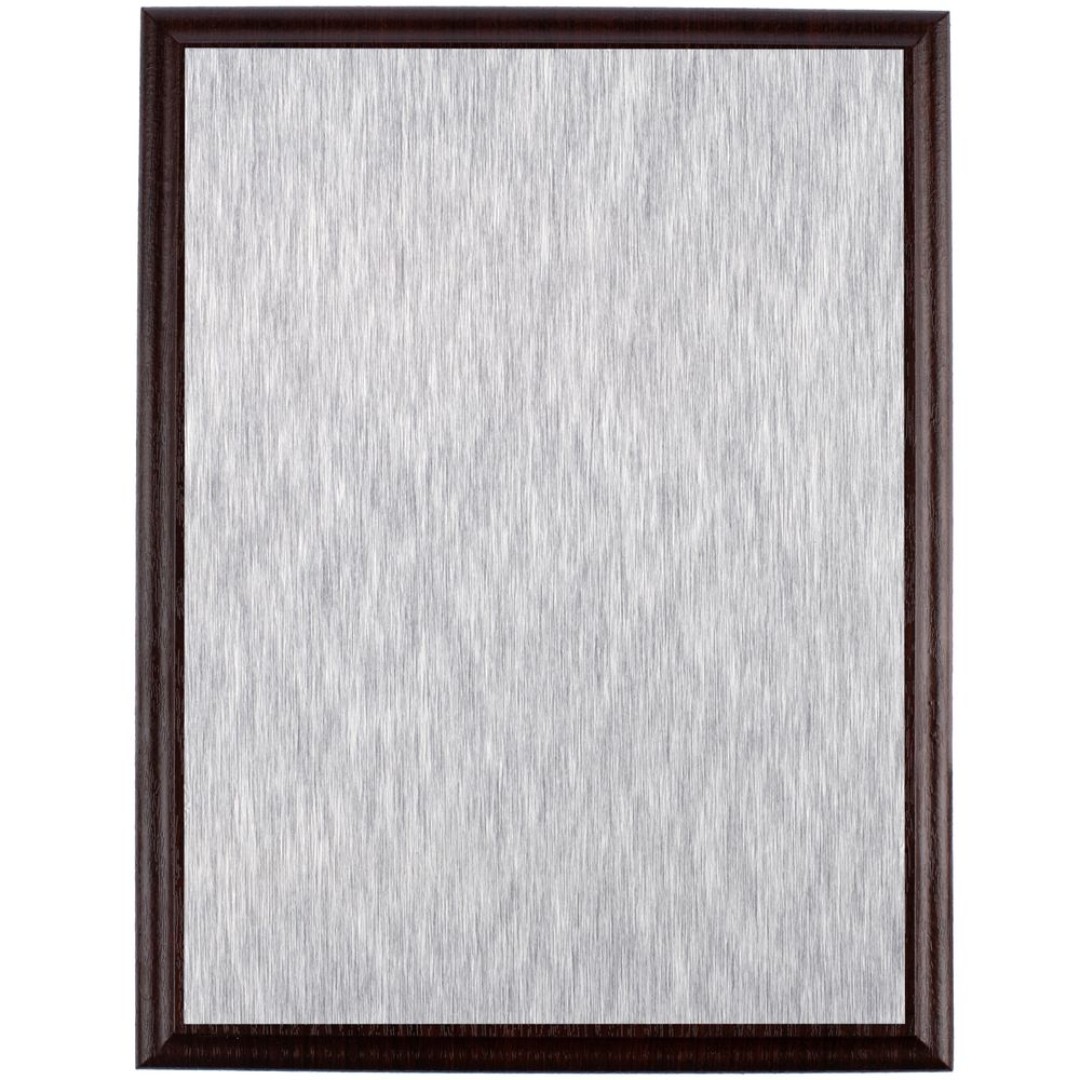 Плакетка Plaque, большая, вишня с серебристой пластиной