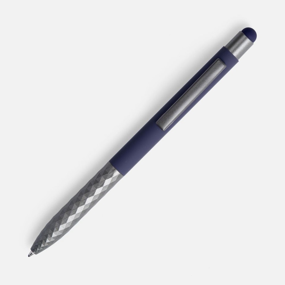 Ручка шариковая Digit Soft Touch со стилусом, синяя