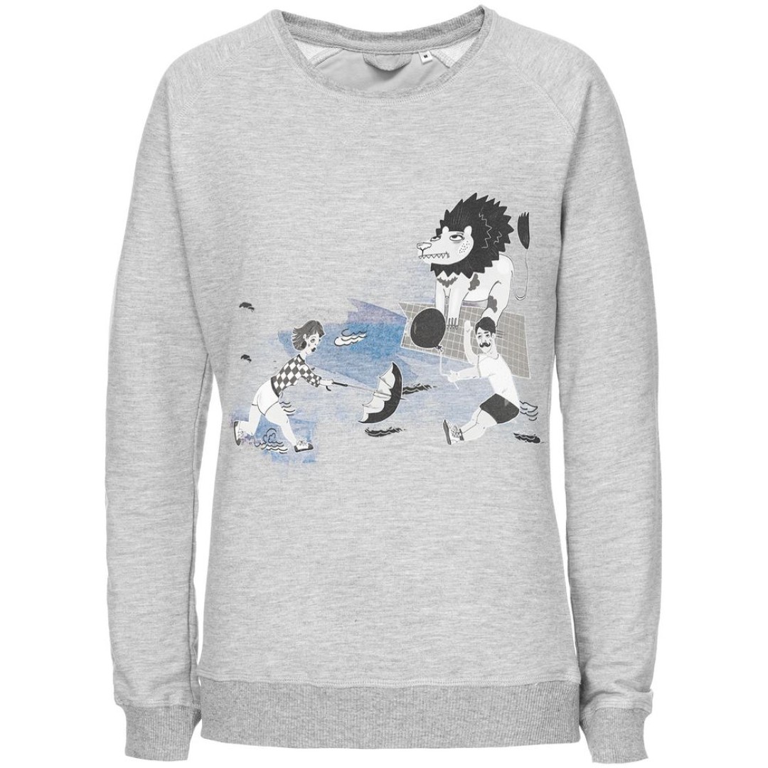 Свитшот женский «Не вы ли были у Невы», серый меланж, S