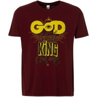 Футболка A God is High, гранатово-красная, S