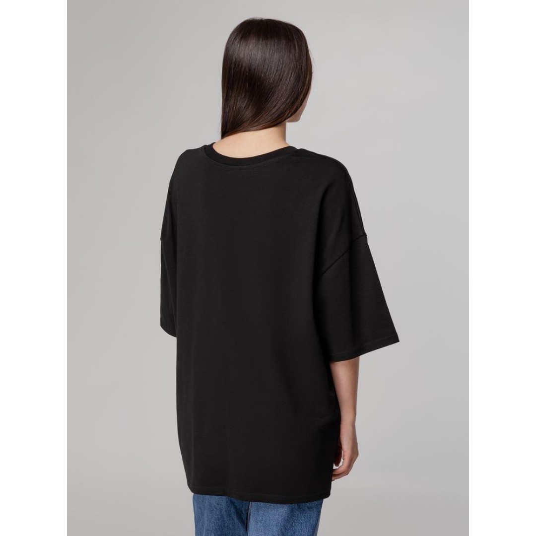 Футболка унисекс оверсайз Crosstown, черная, размер XL