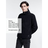 Куртка флисовая унисекс Nesse, черная, размер XS/S