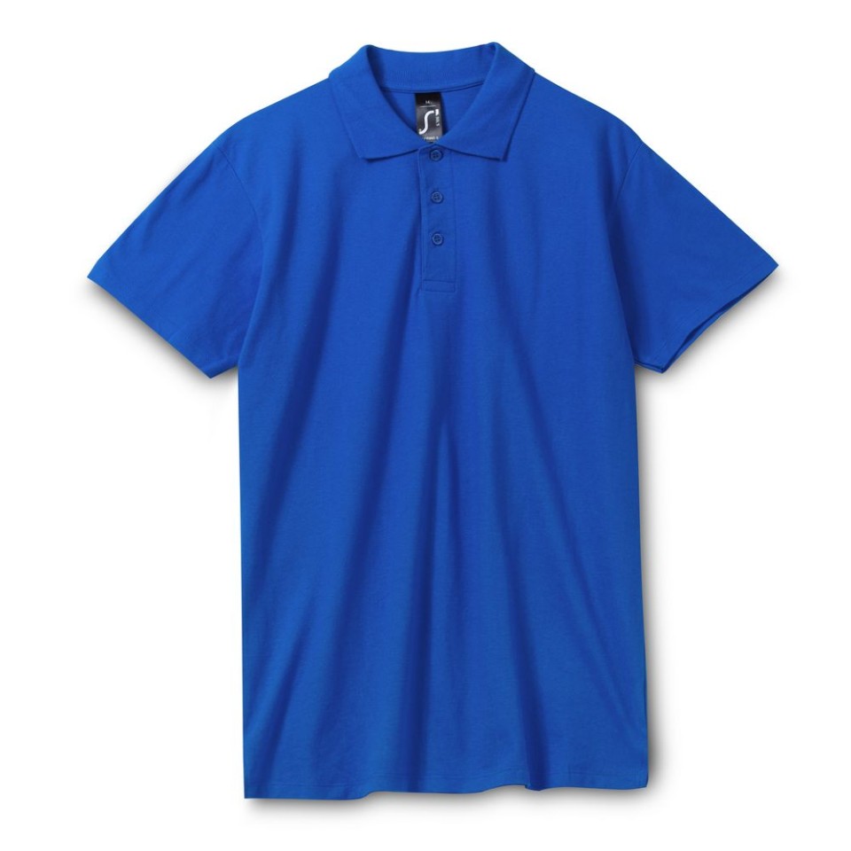 Рубашка поло мужская Spring 210 ярко-синяя (royal), L