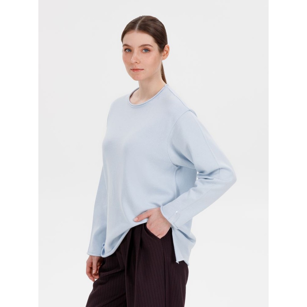 Лонгслив унисекс Siluetti Fuori, светло-голубой, размер S/M